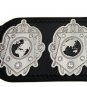 TAG TEAM WRESTLE-1 WRESTLING CHAMPIONSHIP BELT BLACK LEATHER STRAP ADULT SIZE