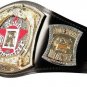 EDGE RATED WRESTLING CHAMPIONSHIP BELT BLACK LEATHER STRAP ADULT SIZE