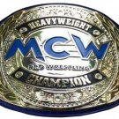MCW PRO WRESTLING HEAVYWEIGHT CHAMPIONSHIP BELT BLACK LEATHER STRAP ADULT SIZE