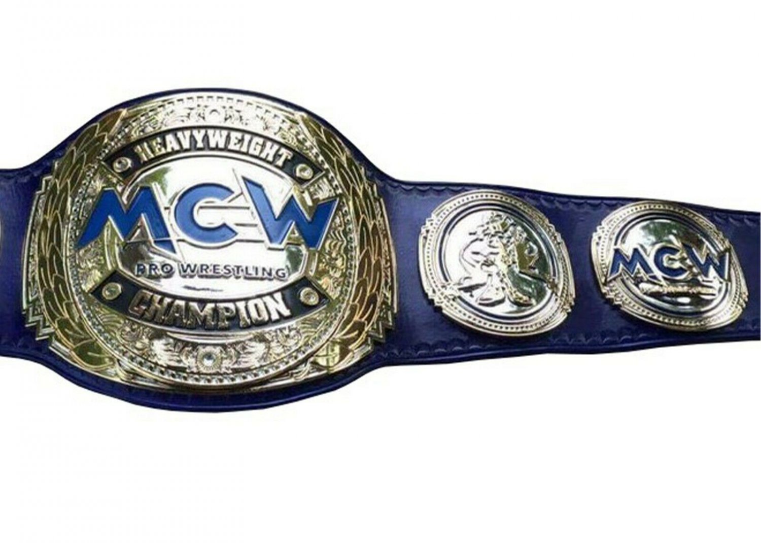 MCW PRO WRESTLING HEAVYWEIGHT CHAMPIONSHIP BELT BLACK LEATHER STRAP ...