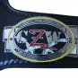 CZW WIRED TELEVISION WRESTLING CHAMPIONSHIP BELT BLACK LEATHER STRAP ADULT SIZE