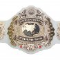 INTERCONTINENTAL WRESTLING CHAMPIONSHIP CUSTOM MADE WHITE LEATHER STRAP BELT ADULT SIZE
