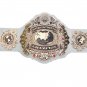 INTERCONTINENTAL WRESTLING CHAMPIONSHIP CUSTOM MADE WHITE LEATHER STRAP BELT ADULT SIZE