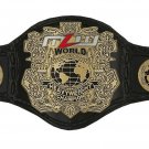 MLW WRESTLING HEAVYWEIGHT CHAMPIONSHIP BELT BLACK LEATHER STRAP ADULT SIZE