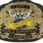 UFC ULTIMATE FIGHTING CHAMPIONSHIP WORLD SUPER FIGHT CHAMPION WRESTLING BELT BLACK LEATHER STRAP