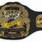 UFC ULTIMATE FIGHTING CHAMPIONSHIP WORLD SUPER FIGHT CHAMPION WRESTLING BELT BLACK LEATHER STRAP