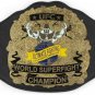 UFC ULTIMATE FIGHTING CHAMPIONSHIP WORLD SUPER FIGHT CHAMPION WRESTLING BELT BLACK LEATHER STRAP