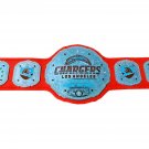 CHARGERS LOS ANGELES NFL WRESTLING CHAMPIONSHIP RED LEATHER STRAP BELT ADULT SIZE
