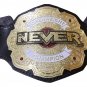 NEVER OPENWEIGHT WORLD WRESTLING CHAMPIONSHIP LEATHER STRAP BELT ADULT SIZE