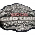 WXW SHOTGUN WRESTLING CHAMPIONSHIP BLACK LEATHER STRAP BELT ADULT SIZE