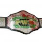 PWX HEAVYWEIGHT CHAMPION WRESTLING BELT BLACK LEATHER STRAP ADULT SIZE