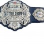 NEW WORLD TAG TEAM WRESTLING CHAMPIONSHIP BLACK LEATHER STRAP BELT ADULT SIZE