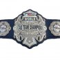 NEW WORLD TAG TEAM WRESTLING CHAMPIONSHIP BLACK LEATHER STRAP BELT ADULT SIZE