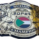 OPW SUDAN WRESTLING CHAMPIONSHIP BELT ADULT SIZE LEATHER STRAP BELT