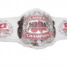 SCW SWISS CHAMPIONSHIP LADIES WRESTLING CHAMPIONSHIP BELT ADULT SIZE WHITE LEATHER STRAP