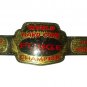 WORLD HARD CORE PUBGE CHAMPION WRESTLING BELT BLACK LEATHER STRAP