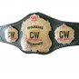 CW CHAOTIC WRESTLING WOMENS CHAMPION BELT BLACK LEATHER STRAP ADULT SIZE