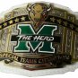 M THE HERD SPECIAL TEAMS WRESTLING CHAMPION BELT ADULT SIZE WHITE LEATHER STRAP