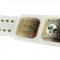 M THE HERD SPECIAL TEAMS WRESTLING CHAMPION BELT ADULT SIZE WHITE LEATHER STRAP