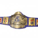 ANDRE 87 WORLD HEAVYWEIGHT WRESTLING CHAMPIONSHIP BELT BLUE LEATHER STRAP ADULT SIZE