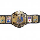 CWA WORLD WRESTLING CHAMPIONSHIP BELT BLACK LEATHER STRAP ADULT SIZE