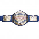 WRESTLEPALOOZA PABST BLUE RIBBON WRESTLING CHAMPION BELT ADULT SIZE BLUE LEATHER STRAP