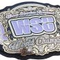 WSU WOMEN SUPERSTARS UNCENSORED WORLD WRESTLING CHAMPION BELT ADULT SIZE BLACK LEATHER STRAP