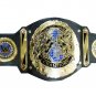 NXT UK TAG TEAM WRESTLING CHAMPIONS BELT ADULT SIZE BLACK LEATHER STRAP