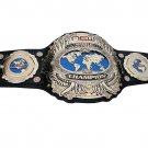 NEW WORLD HEAVYWEIGHT WRESTLING CHAMPIONSHIP BELT ADULT SIZE BLACK LEATHER STRAP