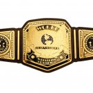 TSC WORLD HEAVYWEIGHT WRESTLING CHAMPIONSHIP CUSTOMIZE BELT ADULT SIZE BLACK LEATHER STRAP