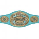 MLW WOMENS WORLD WRESTLING CHAMPION BELT ADULT SIZE BLUE LEATHER STRAP