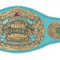 MLW WOMENS WORLD WRESTLING CHAMPION BELT ADULT SIZE BLUE LEATHER STRAP