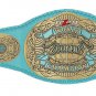 MLW WOMENS WORLD WRESTLING CHAMPION BELT ADULT SIZE BLUE LEATHER STRAP