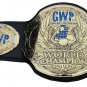 GWP GERMAN WRESTLING PROMOTION WORLD CHAMPION BELT ADULT SIZE BLACK LEATHER STRAP