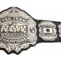 NCW TAG TEAM WRESTLING CHAMPIONSHIP BELT BLACK LEATHER STRAP ADULT SIZE