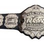 NCW TAG TEAM WRESTLING CHAMPIONSHIP BELT BLACK LEATHER STRAP ADULT SIZE