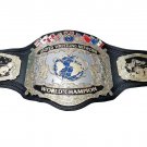 UNITED WRESTLING NETWORK WORLD CHAMPIONSHIP BELT BLACK LEATHER STRAP ADULT SIZE