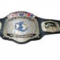 UNITED WRESTLING NETWORK WORLD CHAMPIONSHIP BELT BLACK LEATHER STRAP ADULT SIZE