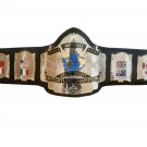 HULK HOGAN 1987 WRESTLING CHAMPIONSHIP BELT ADULT SIZE BLACK LEATHER STRAP BELT