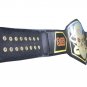 STONE COLD STEVE AUSTIN WRESTLING CHAMPIONSHIP BELT ADULT SIZE BLACK LEATHER STRAP