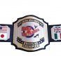 LUCHA BRITANNIA WRESTLING CHAMPIONSHIP BELT ADULT SIZE BLACK LEATHER STRAP