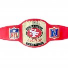 SUPER BOWL SF 49ERS WRESTLING CHAMPIONSHIP BELT ADULT SIZE RED LEATHER STRAP