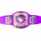 SUPER BOWL SF 49ERS CUSTOMIZE  WRESTLING CHAMPIONSHIP BELT ADULT SIZE PURPLE LEATHER STRAP