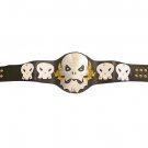 DDT KING OF DARK WRESTLING CHAMPIONSHIP BELT ADULT SIZE BLACK LEATHER STRAP