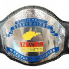 NWA MOUNTAIN STATES HEAVYWEIGHT WRESTLING CHAMPIONSHIP BELT ADULT SIZE BLACK LEATHER STRAP