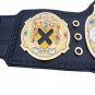 BRITISH HEAVYWEIGHT WRESTLING CHAMPIONSHIP CUSTOM 3D DUAL PLATED NICKLE  BELT BLACK LEATHER STRAP