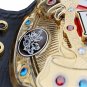 BRITISH HEAVYWEIGHT WRESTLING CHAMPIONSHIP CUSTOM 3D DUAL PLATED NICKLE  BELT BLACK LEATHER STRAP