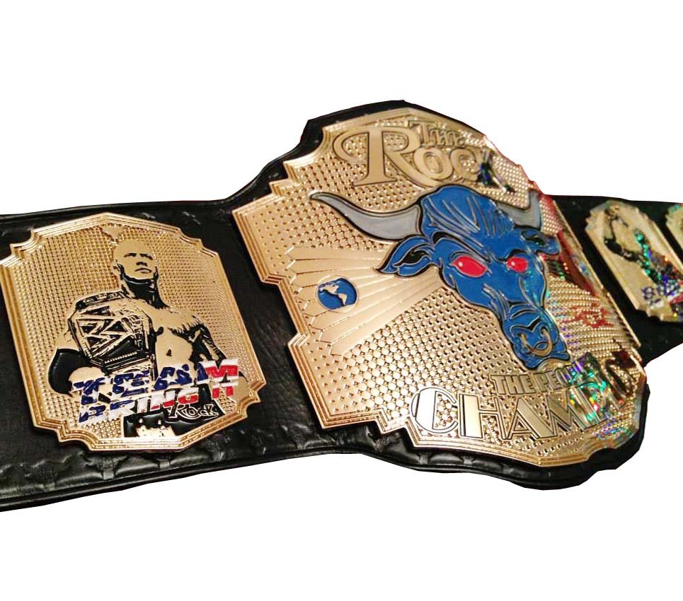 THE ROCK BRAHMA BULL WRESTLING CHAMPIONSHIP BELT