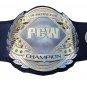 PCW CRUISERWEIGHT WRESTLING CHAMPIONSHIP 3D DUAL PLATED NICKLE BELT BLACK LEATHER STRAP ADULT SIZE
