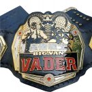 BIG VAN VADER WRESTLING CHAMPIONSHIP BELT ADULT SIZE BLACK LEATHER STRAP
